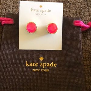 Kate spade earrings fluorescent pink! Very fun !